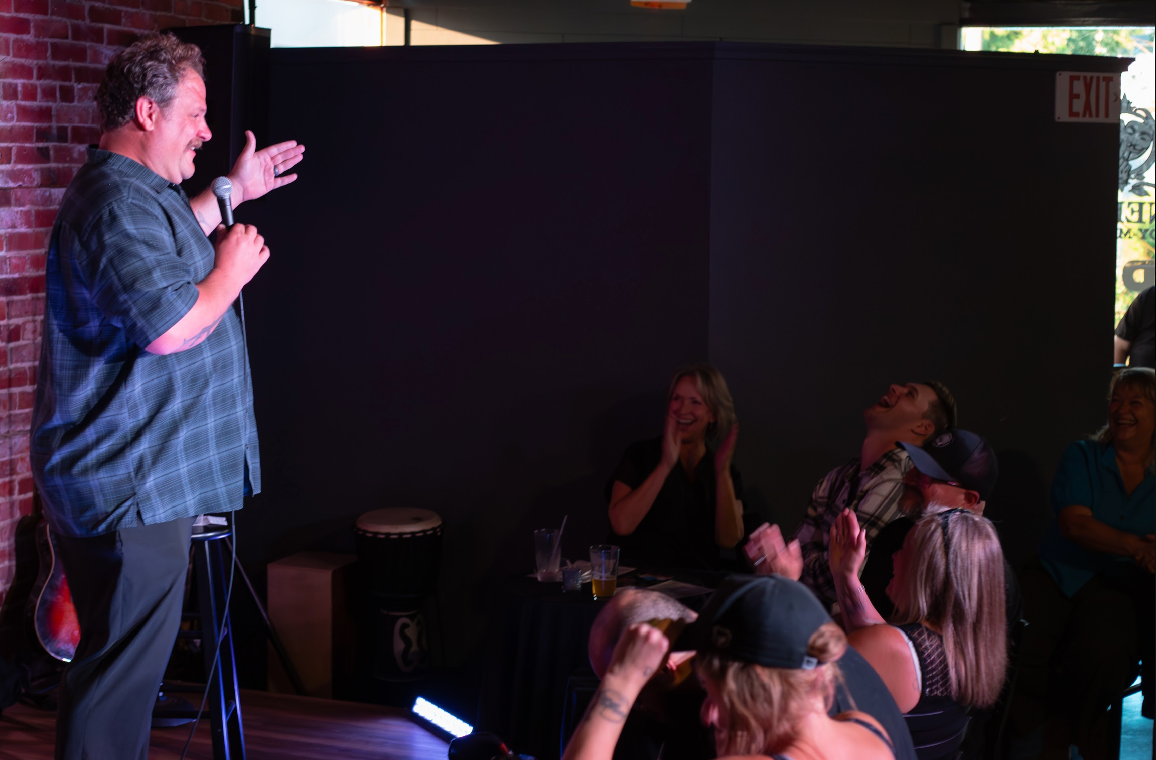 Comedy show crowd cheering